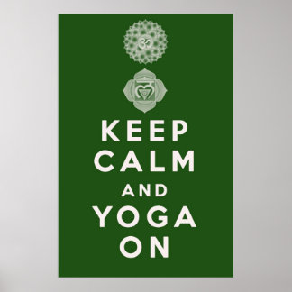 Ruhe und Yoga behalten Poster