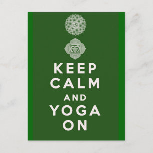 Ruhe und Yoga behalten Postkarte