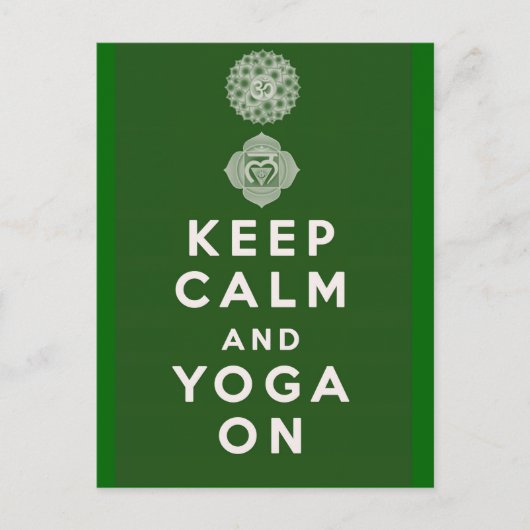 Ruhe und Yoga behalten Postkarte (Vorderseite)