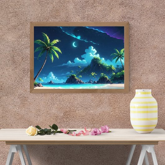 Ruhe unter dem Mondlicht Fotodruck