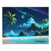 Ruhe unter dem Mondlicht Fotodruck (Vorne)