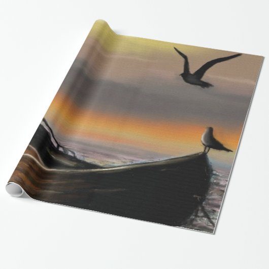 Ruhe - Wasserfarbe Geschenkpapier (Ungerollt)