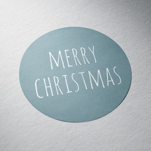 Ruhe Weihnachten Mute Slate Blue Winterurlaub Runder Aufkleber