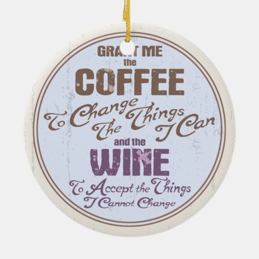 Ruhe-Wein III Keramik Ornament (Hinten)