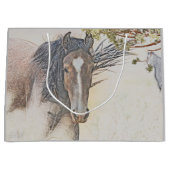 Ruhe, wilde Pferde, große Geschenktasche Geschenktüte (Vorderseite)