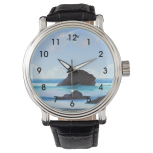 Ruhe, Wolken, ruhige Schönheit Armbanduhr