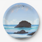 Ruhe, Wolken, ruhige Schönheit Pappteller (Vorderseite)