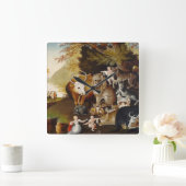 Ruhegelände, c.1834 (Erdöl auf Leinwand) Quadratische Wanduhr (Zuhause)