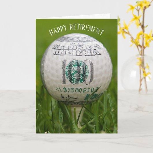 Ruhegolfball mit Hundert-Dollar-Schein Karte (Gelbe Blume)