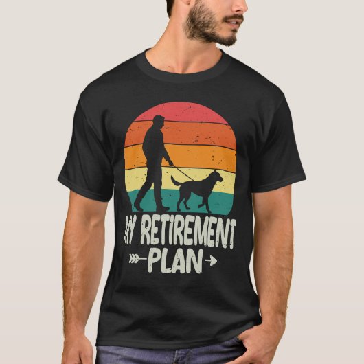 Ruhehunde-Ruhestand-Plan 2026 Hundehund T-Shirt (Vorderseite)
