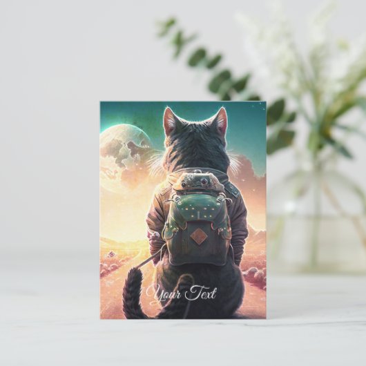 Ruhekatze. Postkarte (Stehend Vorderseite)