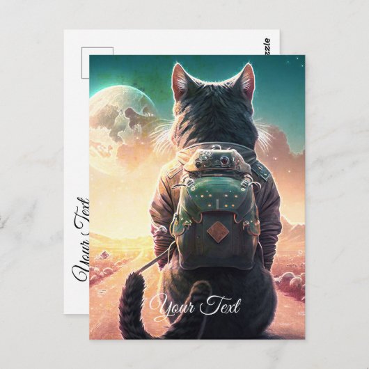 Ruhekatze. Postkarte (Vorne/Hinten)