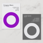 Ruhekreis - Lila Visitenkarte (Vorne/Hinten)