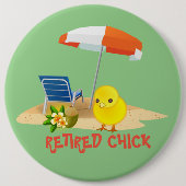 Ruheküken - Beach Scene, Button (Vorderseite)