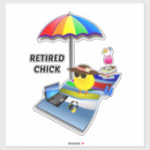 Ruheküken, farbig und niedlich, Aufkleber (Blatt)