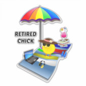 Ruheküken, farbig und niedlich, Aufkleber (Vorderseite)