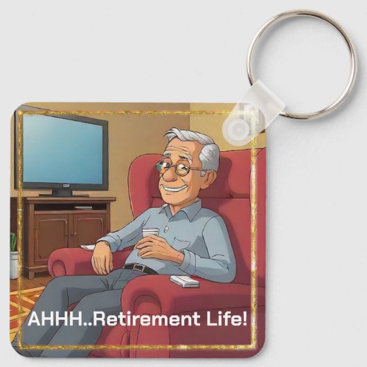 Ruhemänner Entspannt, Spaß Schlüsselanhänger (Rückseite)