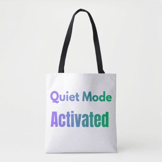Ruhemodus aktiviert – Fettschriftdesign Tasche (Vorderseite)