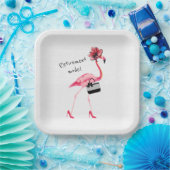 Ruhemodus! Chic Classy Pink Flamingo Pappteller (Party)