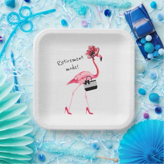 Ruhemodus! Chic Classy Pink Flamingo Pappteller (Party)