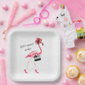 Ruhemodus! Chic Classy Pink Flamingo Pappteller (Party)