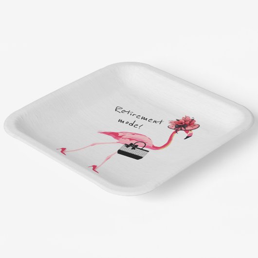 Ruhemodus! Chic Classy Pink Flamingo Pappteller (Gewinkelt)