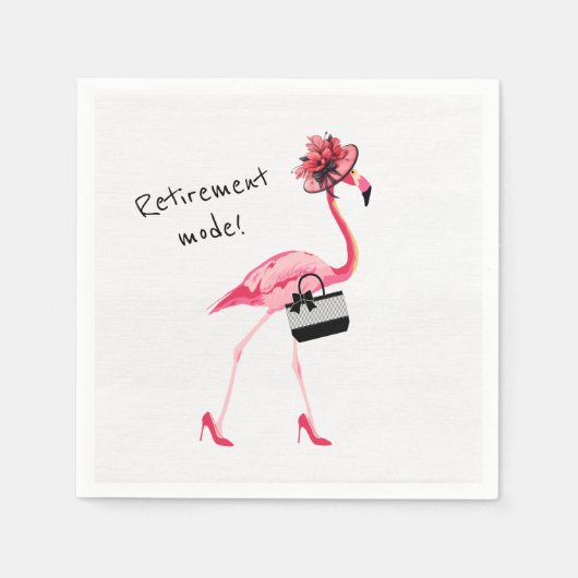 Ruhemodus! Chic Classy Pink Flamingo Serviette (Vorderseite)