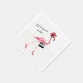 Ruhemodus! Chic Classy Pink Flamingo Serviette (Ecke)