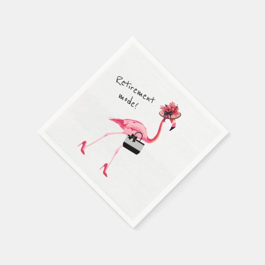 Ruhemodus! Chic Classy Pink Flamingo Serviette (Ecke)