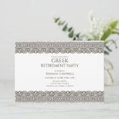 RUHEMSTANDSPARTY mit Steinelementen Einladung (Stehend Vorderseite)