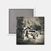 Ruhen am Kamin Magnet (Vorderseite/Rückseite)