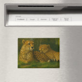 Ruhen des Cheetah Duo in der Waldlandschaft Magnet (In Situ (Geschirrspüler))