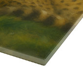 Ruhen des Cheetah Duo in der Waldlandschaft Schneidebrett (Ecke)