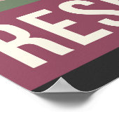 Ruhen ist mein Widerstand - Retrostil-Druck Poster (Ecke)