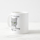Ruhen seiner Gesichtskatze Gray Cat - Vorteile PAC Kaffeetasse (Vorderseite Links)