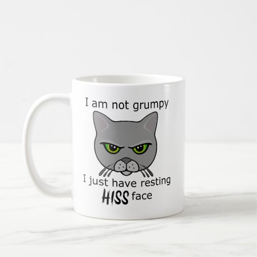 Ruhen seiner Gesichtskatze Gray Cat - Vorteile PAC Kaffeetasse (Links)