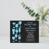 Ruhen von Cocktails Junggeselinnen-Abschied Einlad Einladung (Stehend Vorderseite)