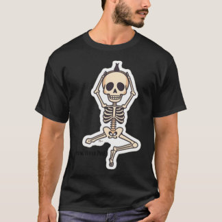 Ruhend in Pose Lustiger Skelett-Yoga-Halloween-Ent T-Shirt
