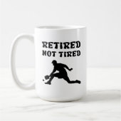 Ruhende, aber nicht müde Rente Picklebball-Sport Kaffeetasse (Links)