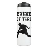 Ruhende, aber nicht müde Rente Picklebball-Sport Thermosbecher (Vorderseite)