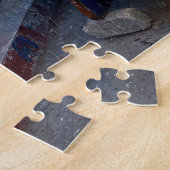 Ruhende blaue Boote an der Küste von Essaouira Puzzle (Seite)