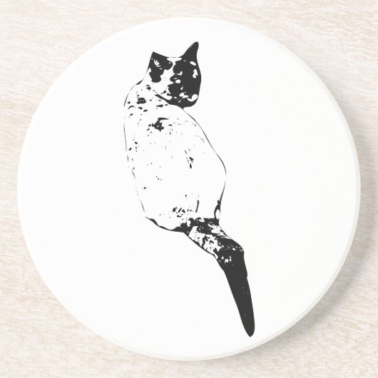 Ruhende Katze, subtiler Charme Getränkeuntersetzer (Vorne)