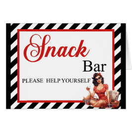 Ruhende Legende Pinup Retirement Party Snack Card