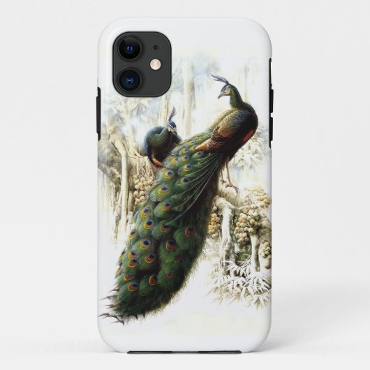 Ruhende Pfauen Case-Mate iPhone Hülle (Rückseite)
