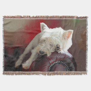 Ruhender Westie Decke