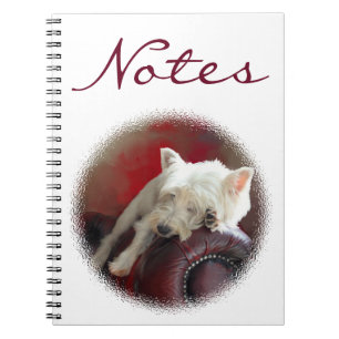 Ruhender Westie Notizblock