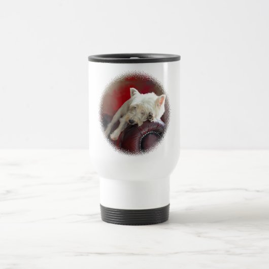 Ruhender Westie Reisebecher (Mittel)