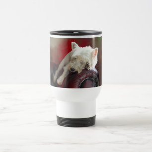 Ruhender Westie Reisebecher