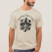 Ruhendes Hexengesicht Kosmische Hexe T-Shirt (Vorderseite)