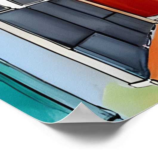 Ruhenhäuser Abstrakt, ohne Rahmen Poster (Ecke)